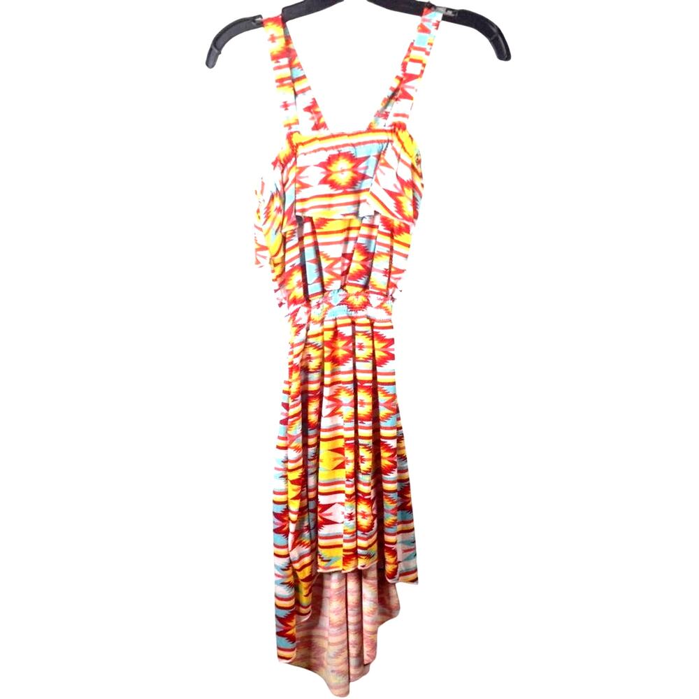 Chillipop Aztec Print Dress 14/16 Girl's Red